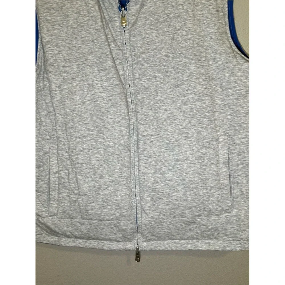 NEW Peter Millar Crown Blue Gray Reversible Full Zip Golf Vest Men’s Size XL